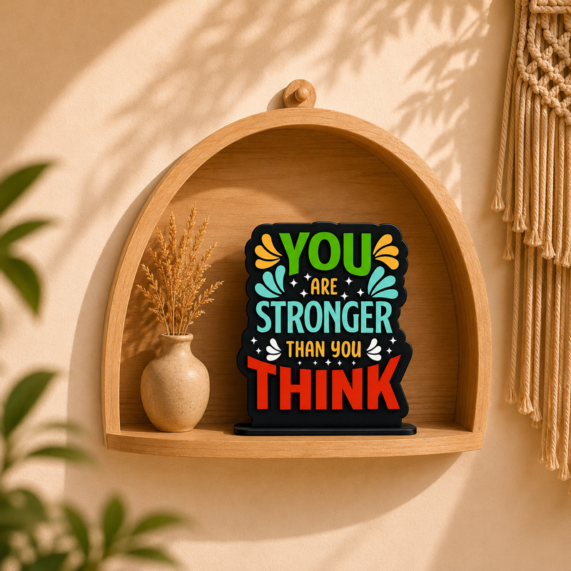 You Are Stronger Than You Think Inspirational Table Top Decor