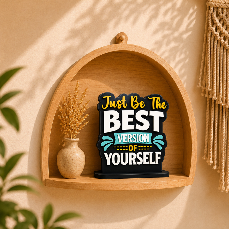 Just Be the Best Version of Yourself Inspirational Table Top Decor