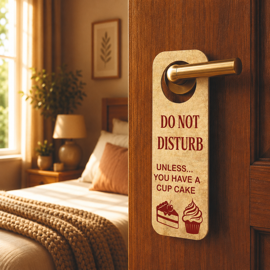Do Not Disturb Unless You Have Cupcake Wooden Door Hanger Sign Board