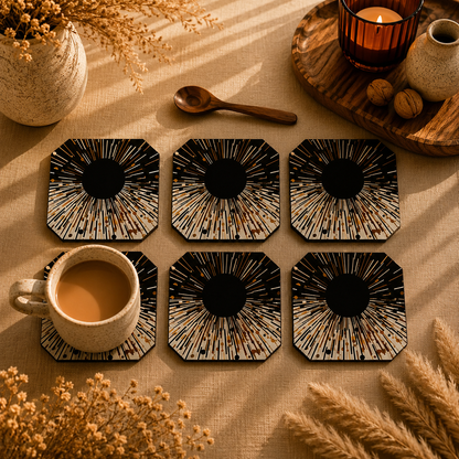Abstract Radiance Coasters Set Of 6