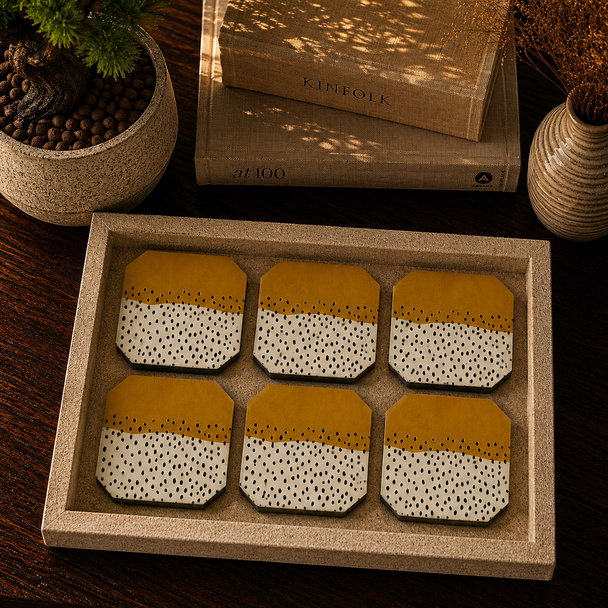 Desert Speckle Coaster Set Of 6