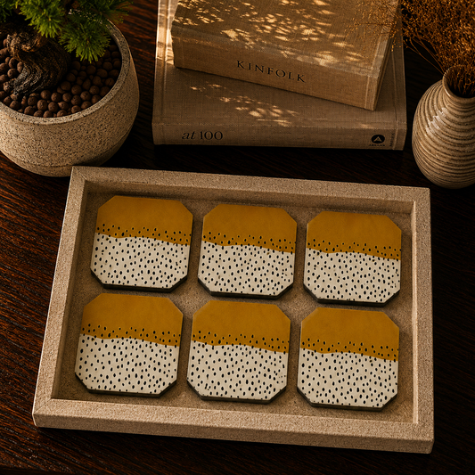 Desert Speckle Coaster Set Of 6