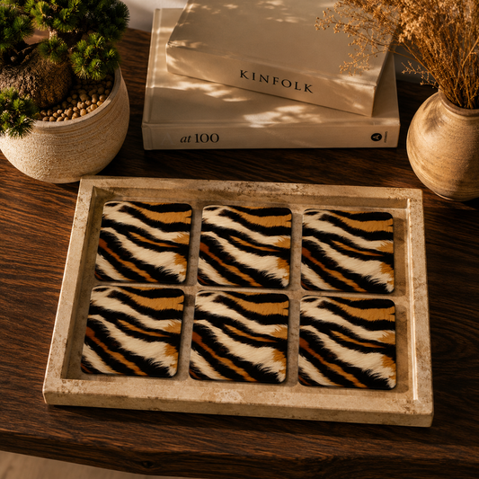 Cheeta Luxe Coasters Pack of 6