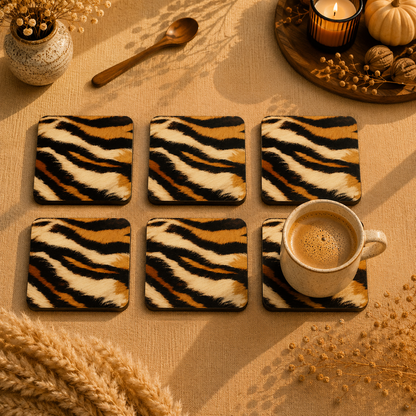 Cheeta Luxe Coasters Pack of 6