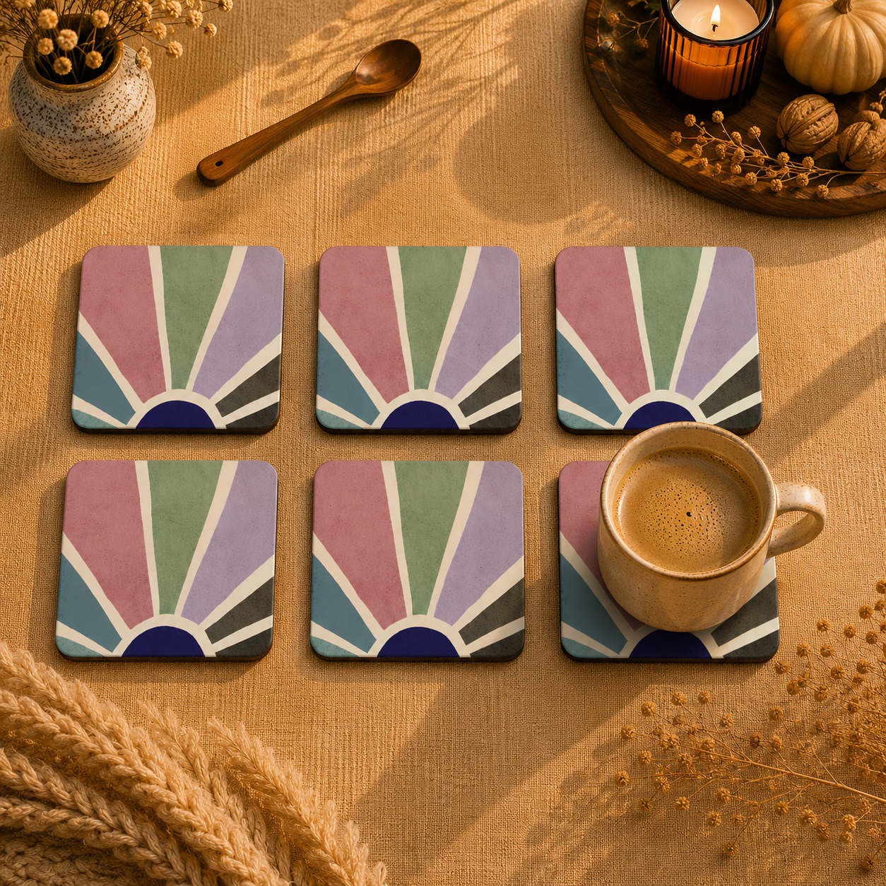 Deco Prism Coasters Pack of 6