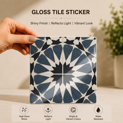 Contemporary Star Pattern Tile Sticker