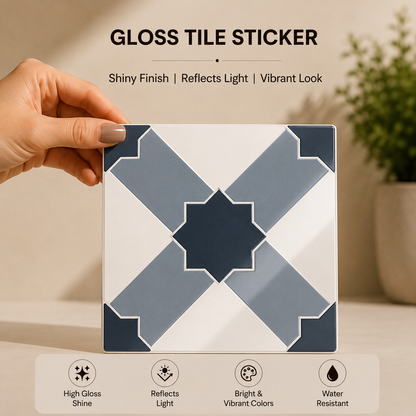 Geometric Cross Pattern Tile Sticker