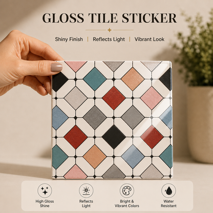 Pastel Diamond Mosaic Tile Sticker