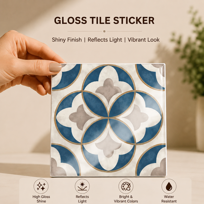 Heritage Floral Mosaic Tile Sticker