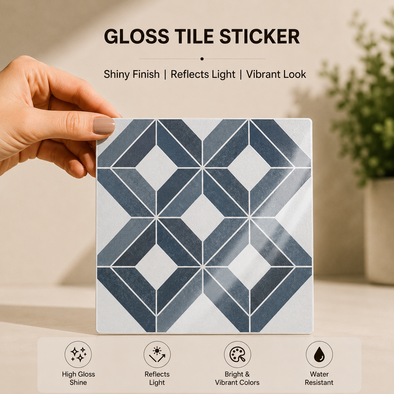 Contemporary Diamond Grid Tile Sticker