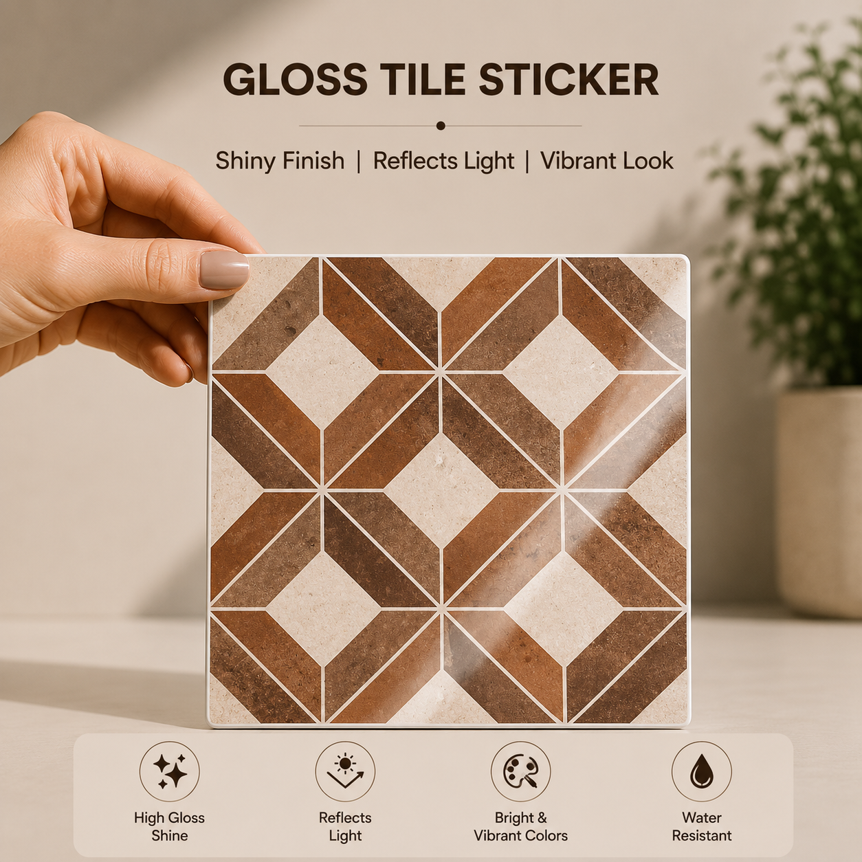 Rustic Geometric Mosaic Tile Sticker