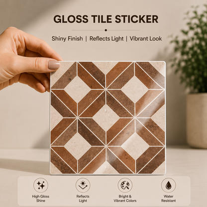 Rustic Geometric Mosaic Tile Sticker