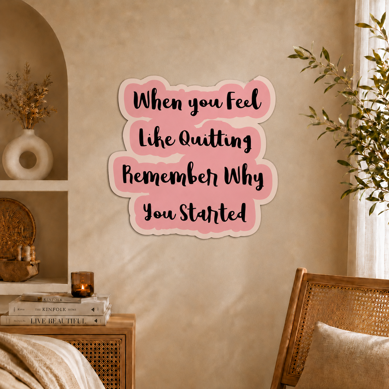 Remember Why You Started Motivational Quote Wooden Wall Art