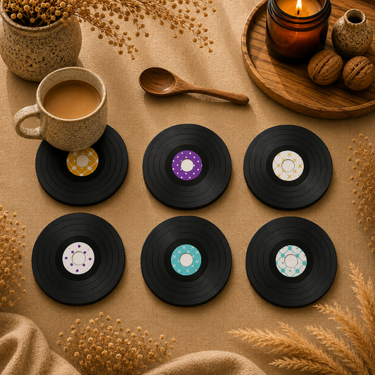 Music Theme Wooden Coasters Set of 6