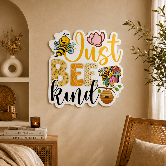 Just Bee Kind Inspirational Wooden Wall Art