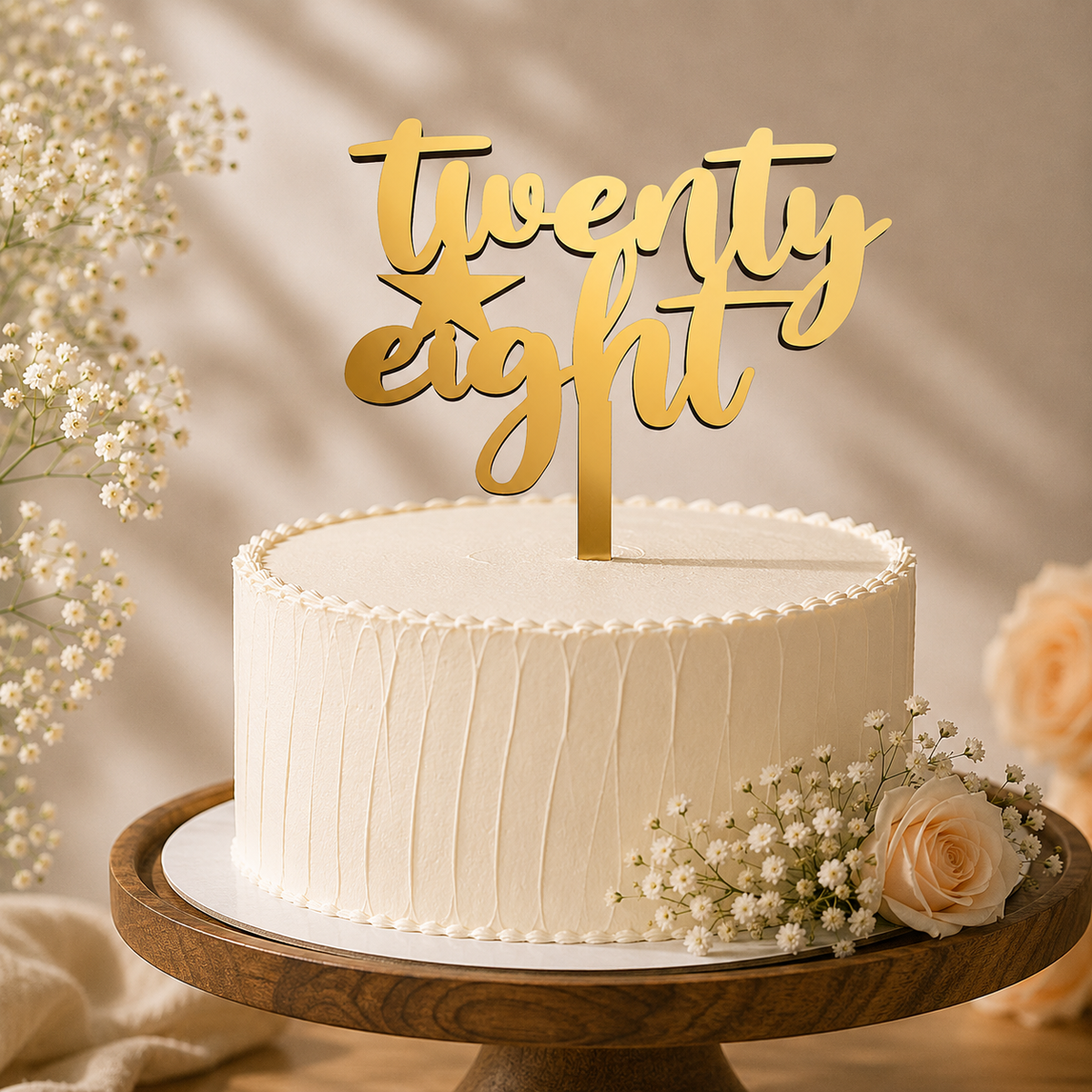 Twenty Nine Forever Script Decorative Cake Topper
