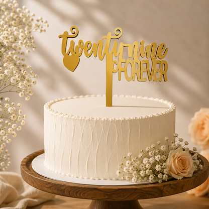 Thirty Script Decorative Cake Topper