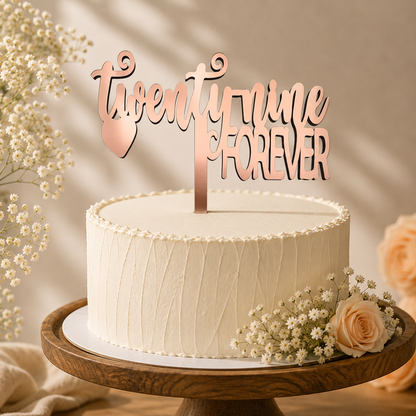 Thirty Script Decorative Cake Topper