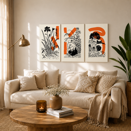 Nature Sketch Wooden Wall Decor