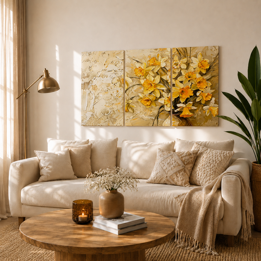 Yellow Daffodil Bouquet Wall Decor