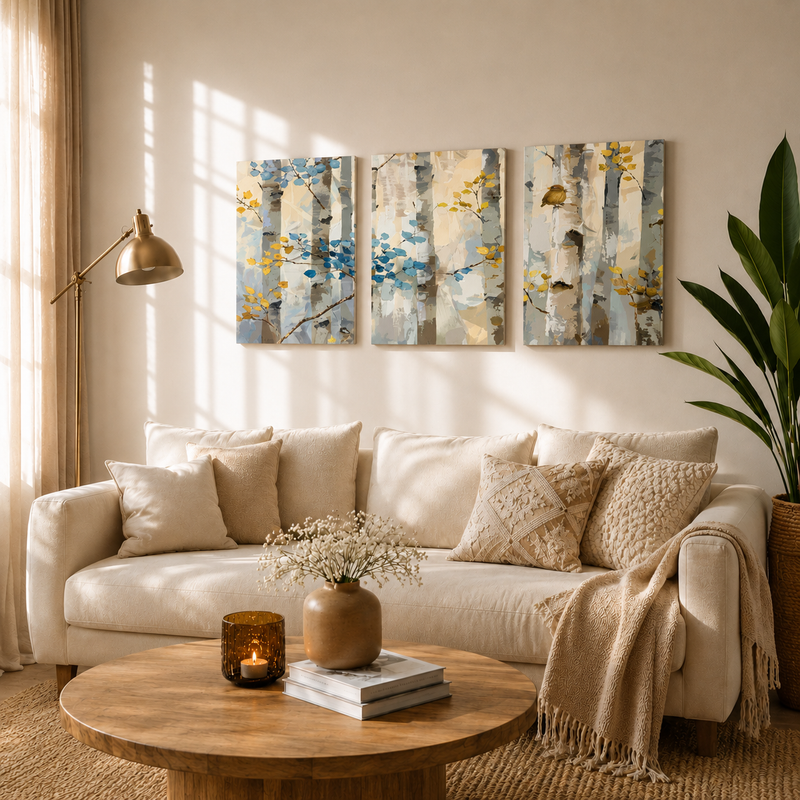 Birch Tree Woodland Wall Art