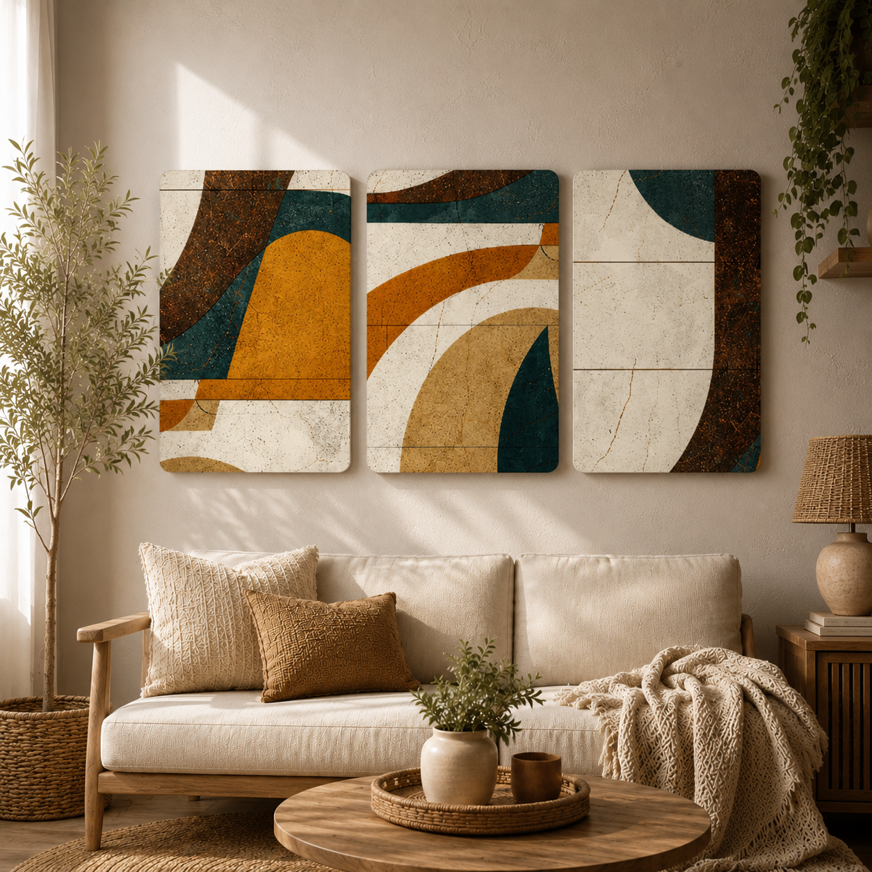 Mid-Century Geometric Wall Art