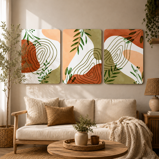 Organic Contour Botanical Wall Hanging