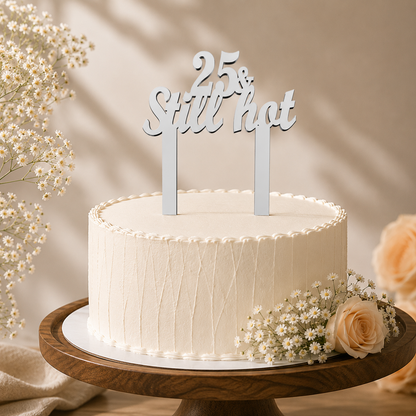 Elegant Number 25 Decorative Cake Topper