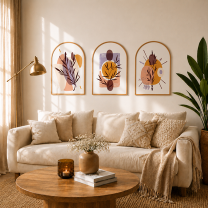 Whimsical Botanical Wall Art Set