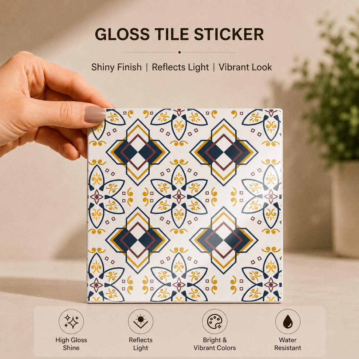 Heritage Rosette Tile Sticker