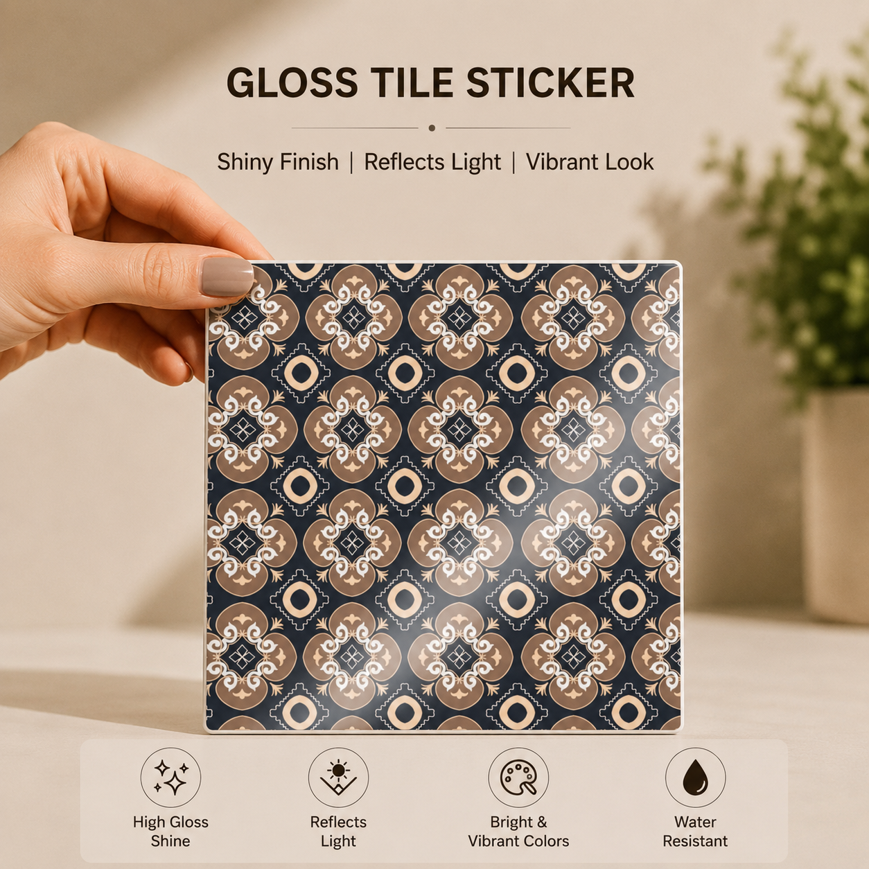 Royal Quatrefoil Tile Sticker