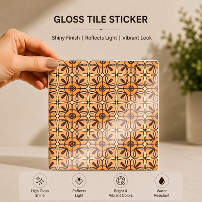 Mediterranean Bloom Tile Sticker