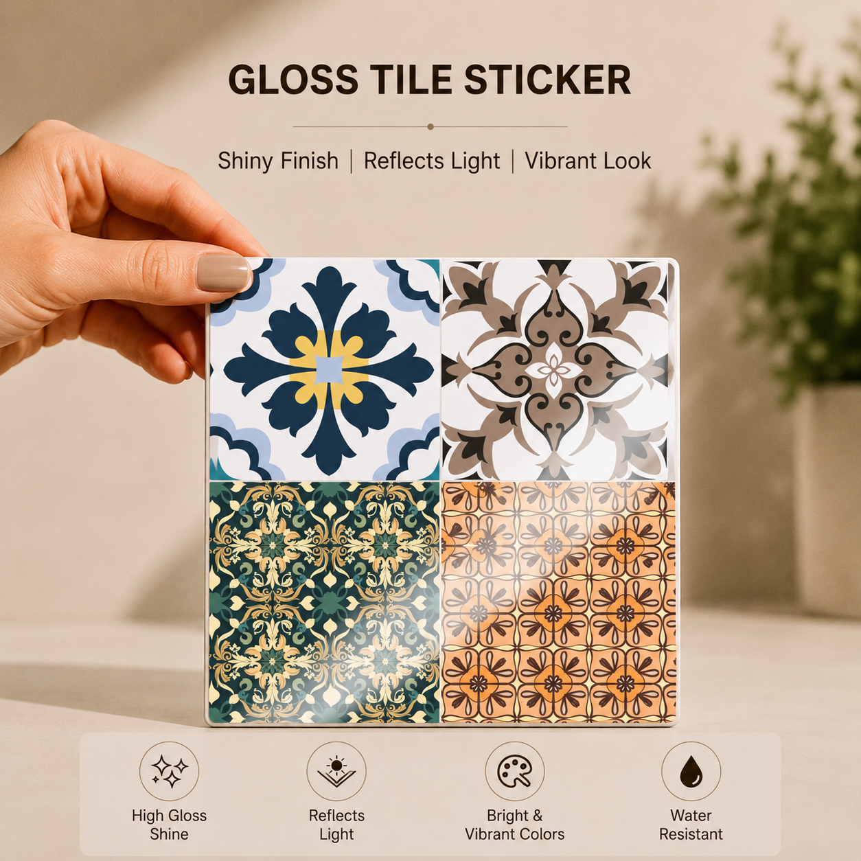 Mediterranean Patchwork Tile Sticker