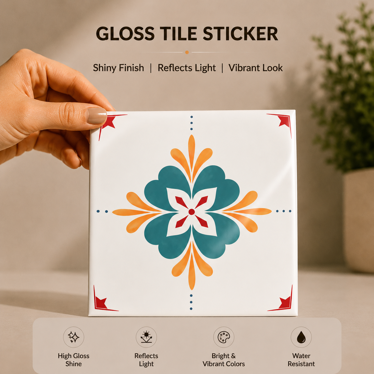 Spanish Blossom Tile Sticker
