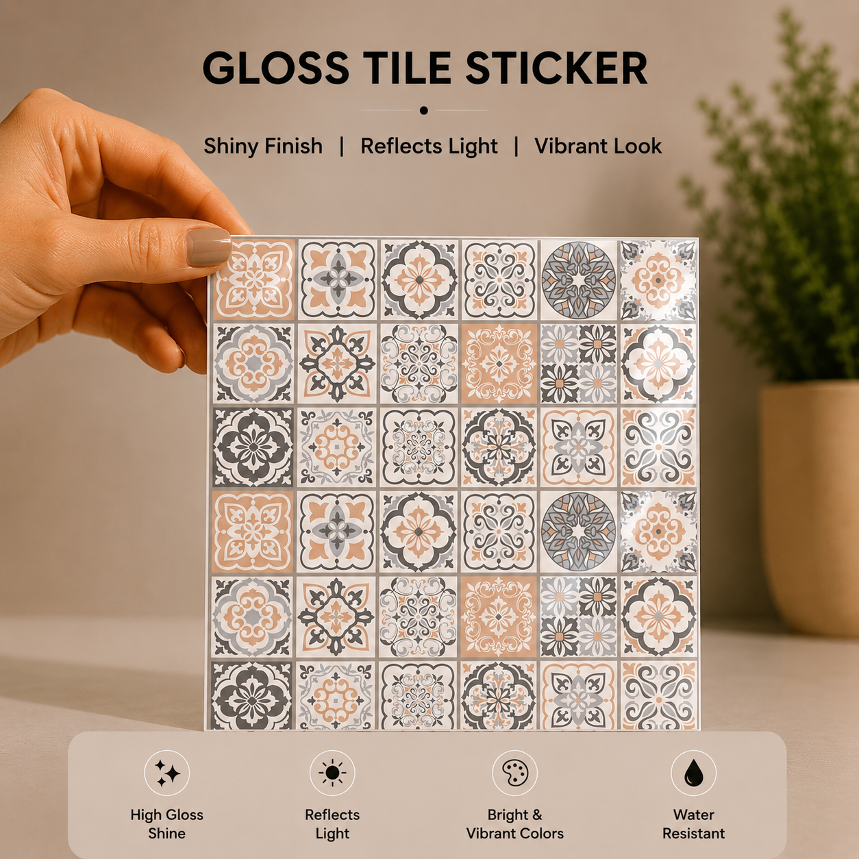 Vintage Patchwork Tile Sticker