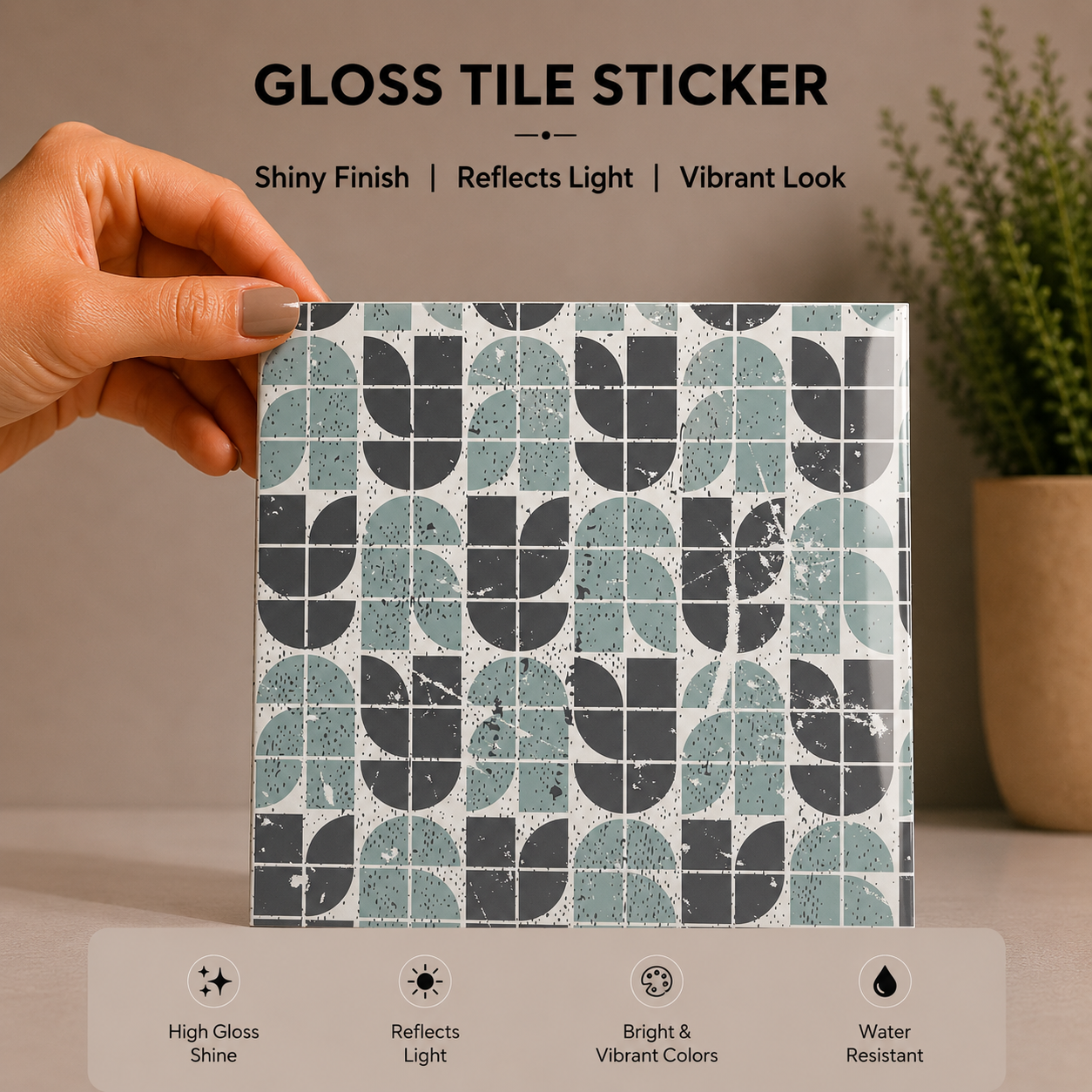 Scandinavian Arch Mosaic Tile Sticker