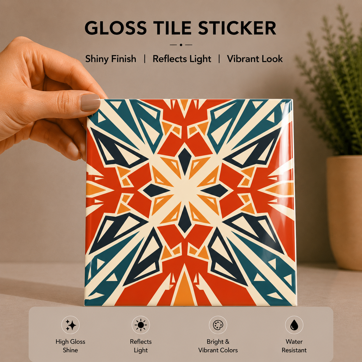 Cubist Mosaic Tile Sticker
