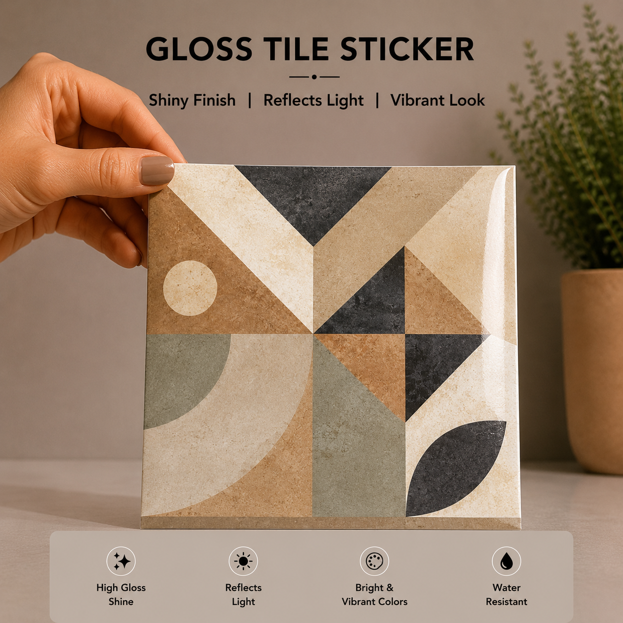 Modern Bauhaus Geometric Tile Sticker