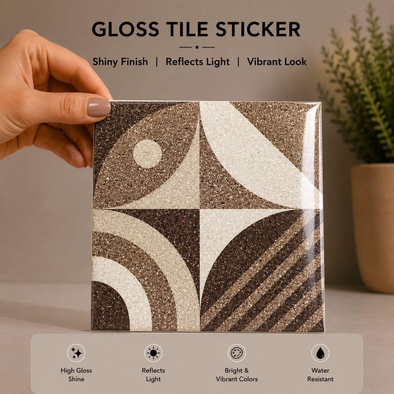 Contemporary Stone Pattern Tile Sticker