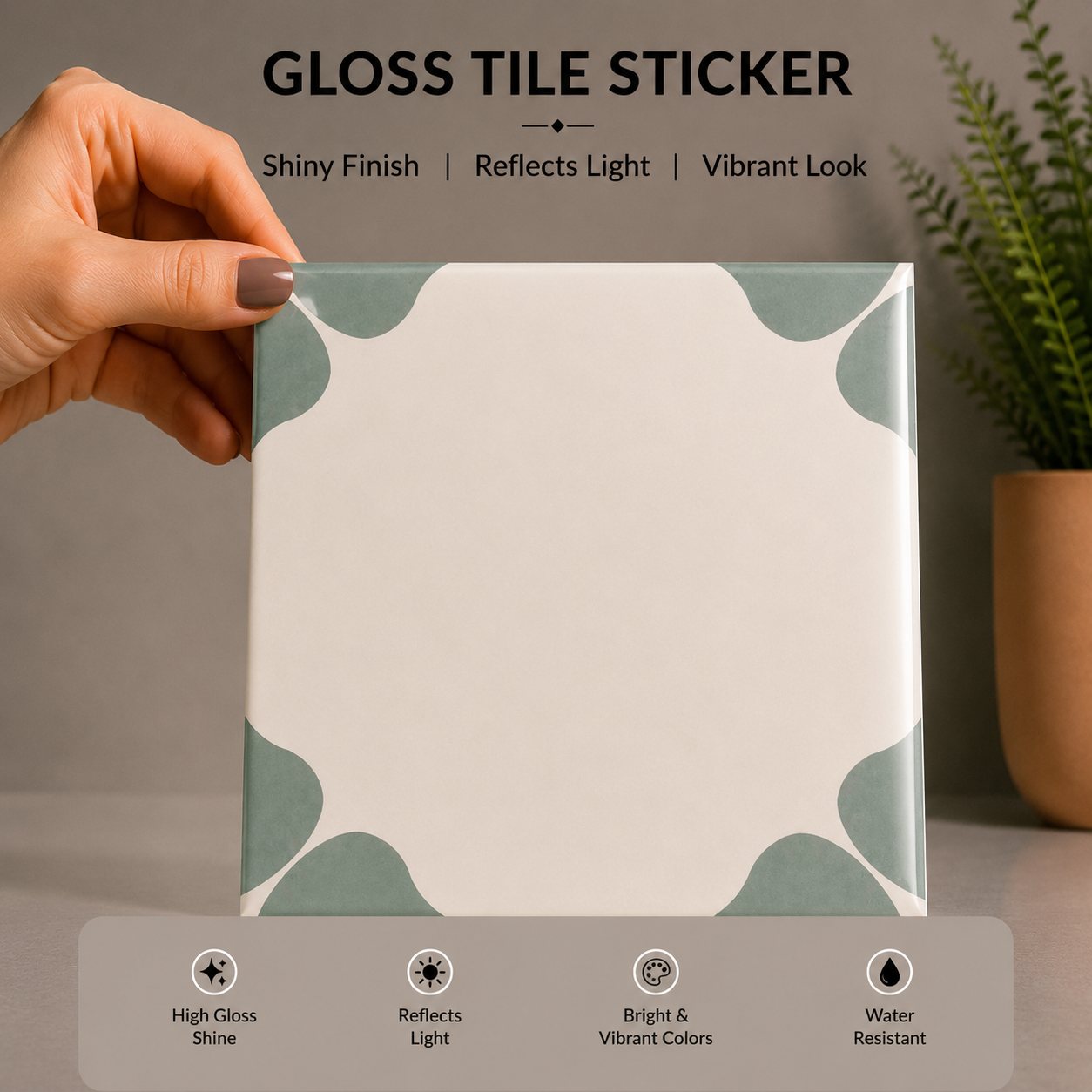 Scandinavian Floral Tile Sticker