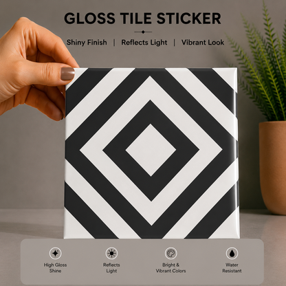 Monochrome Diamond Tile Sticker
