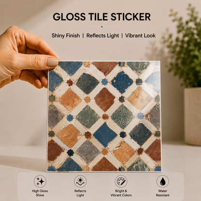 Rustic Geometric Mosaic Tile Sticker