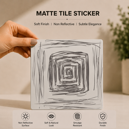 Monochrome Abstract Tile Sticker
