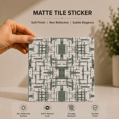 Abstract Crosshatch Tile Sticker