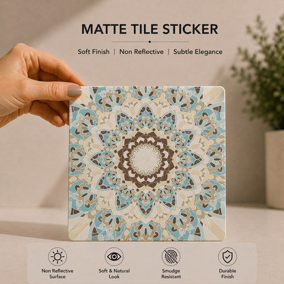 Aqua Mandala Tile Sticker