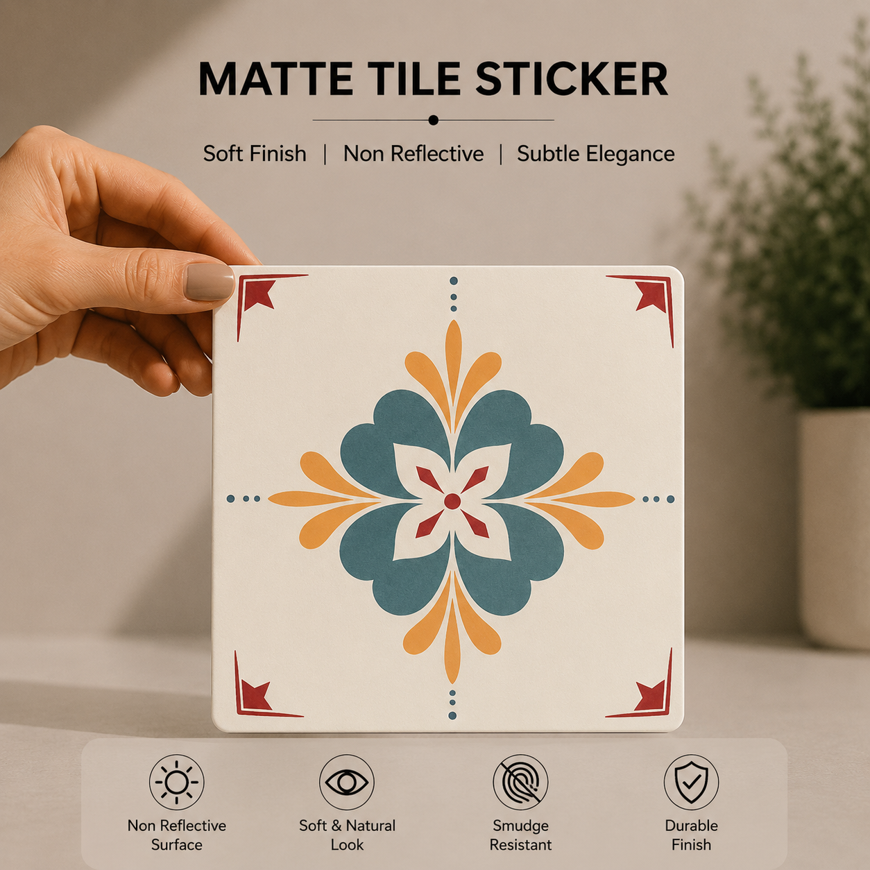 Spanish Blossom Tile Sticker