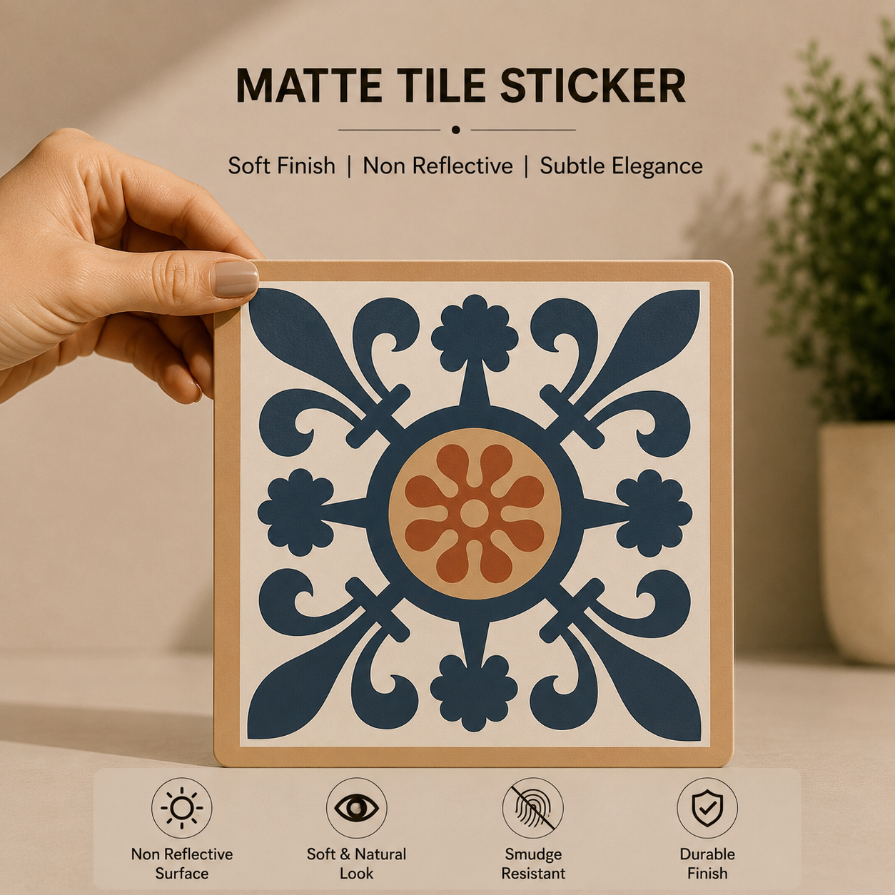 Mediterranean Sun Medallion Tile Sticker