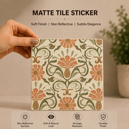 Victorian Floral Vine Tile Sticker