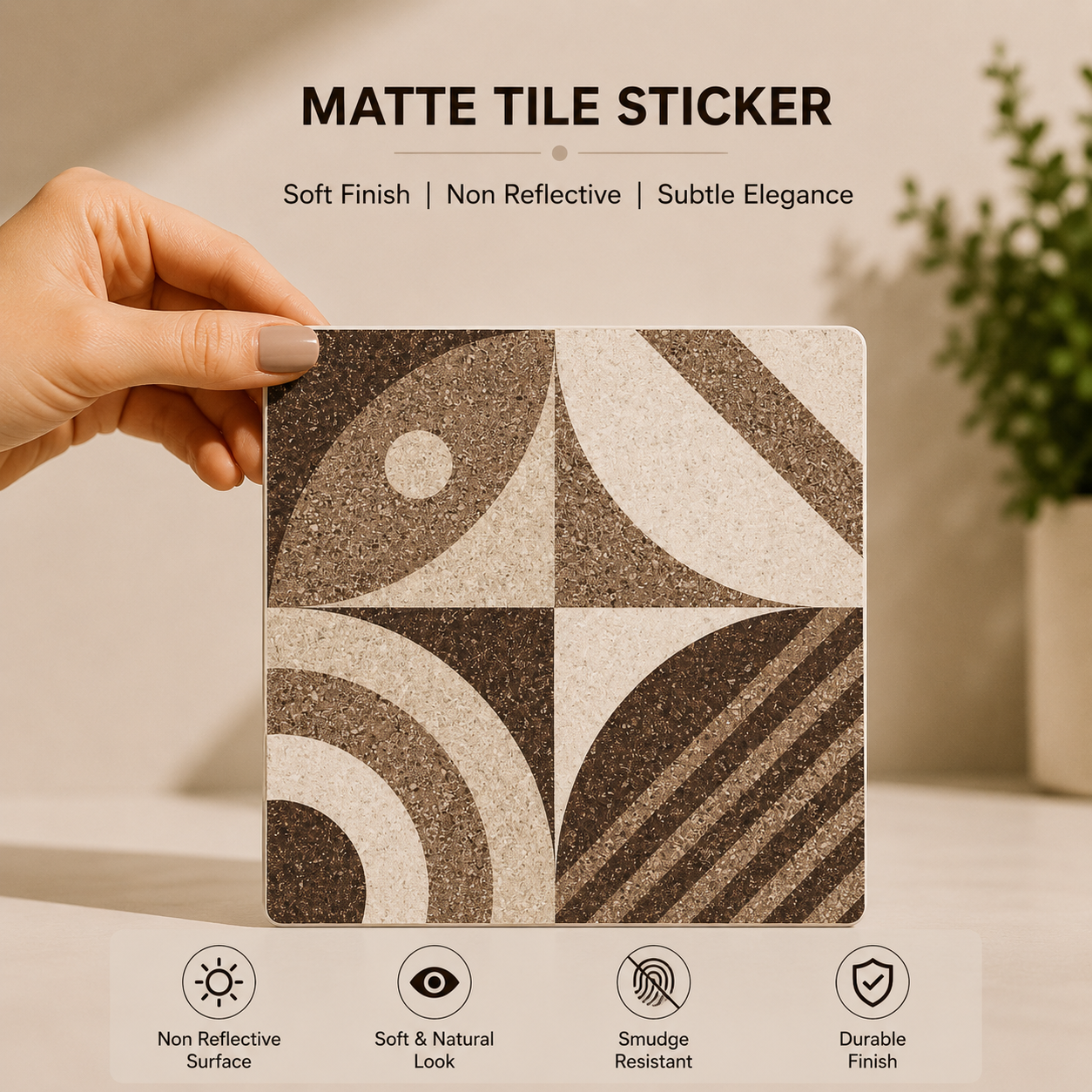 Contemporary Stone Pattern Tile Sticker
