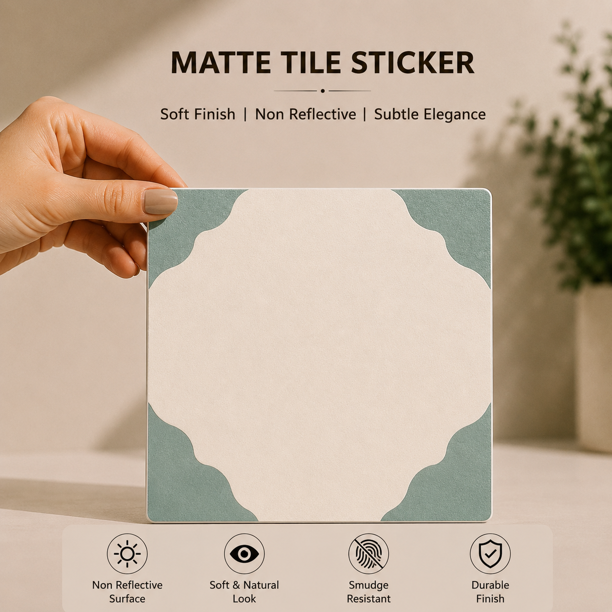 Scandinavian Floral Tile Sticker